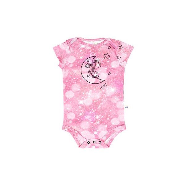 I Love You to the Moon and Back Short Sleeve Onesie (Girls)